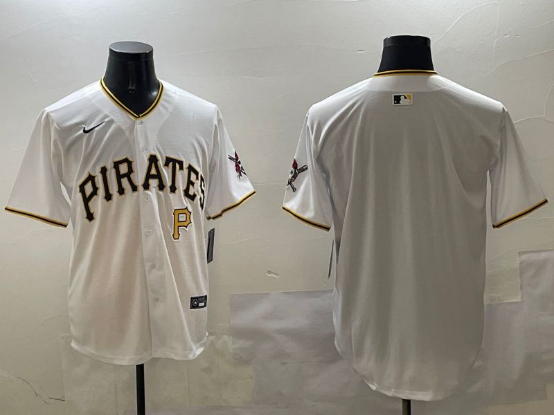 Men Pittsburgh Pirates Blank White Game 2025 Nike MLB Jersey style 2->pittsburgh pirates->MLB Jersey